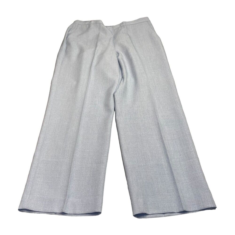 Alfred Dunner Wide Leg Pants Women's 12 Light Purple High-Rise Formal Business - Picture 1 of 6